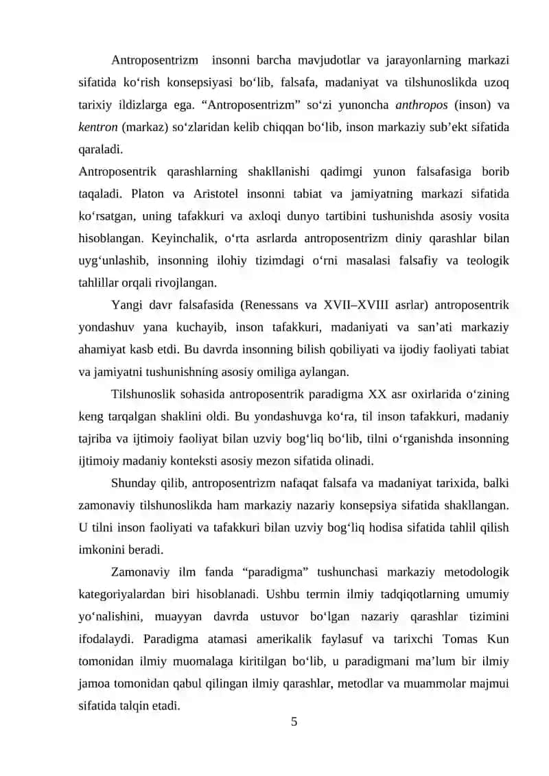 ANTROPOSENTRIK TILSHUNOSLIK 4