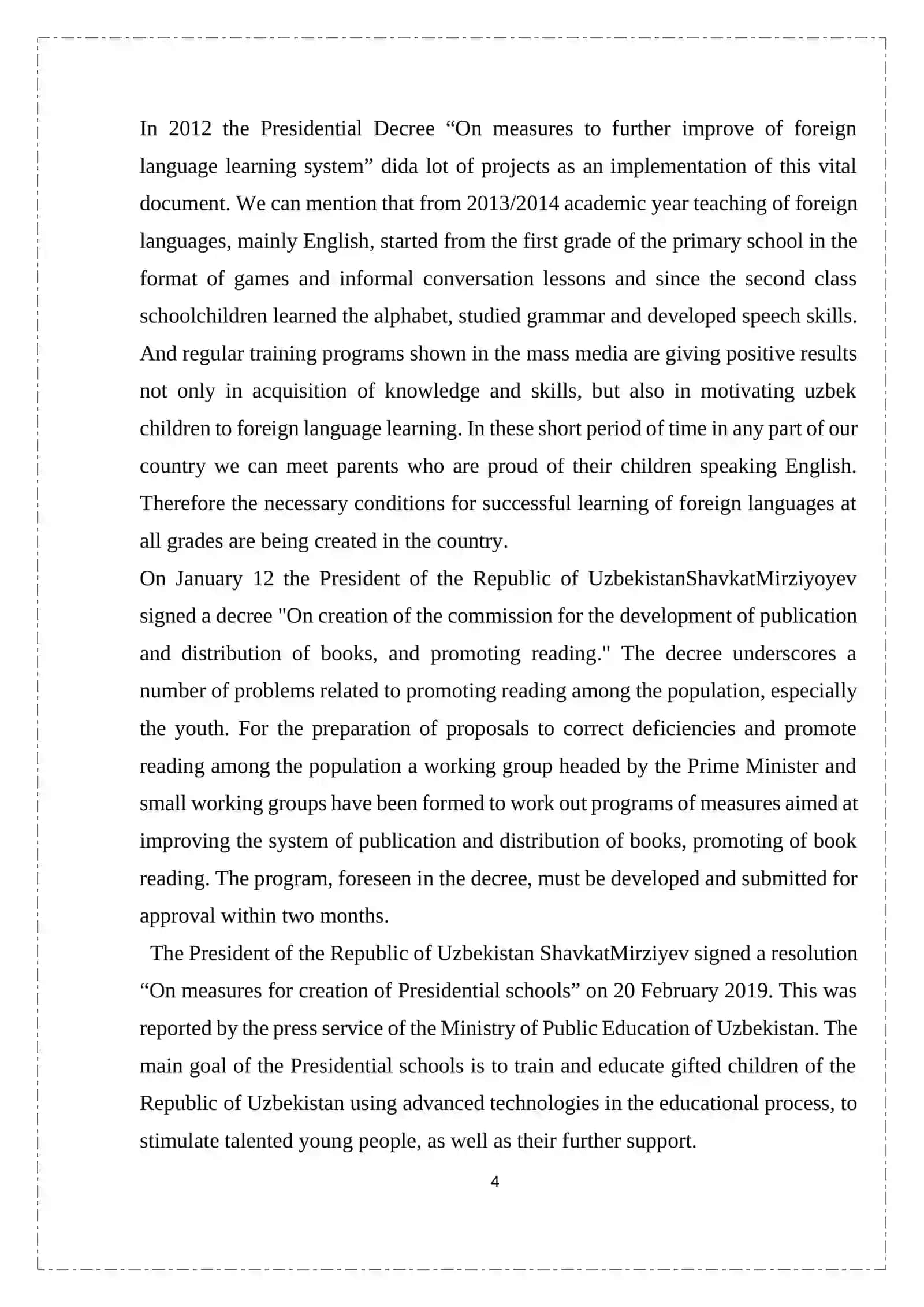 The role of listening activities in learning foreign languages and the problems of improving proficiency 4