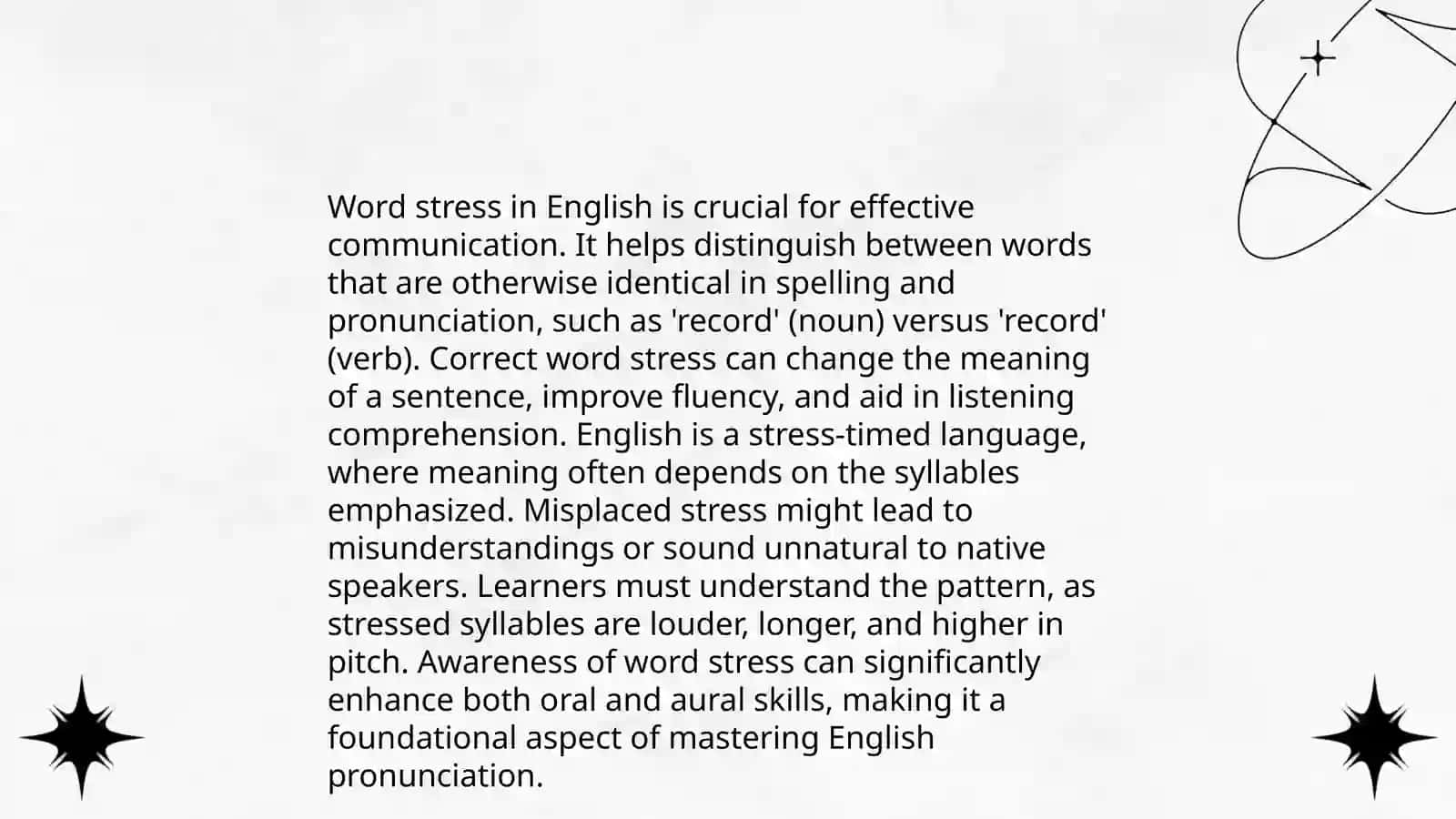 Word-stress. Stress in compound words Secondary stress. Stress shift 4
