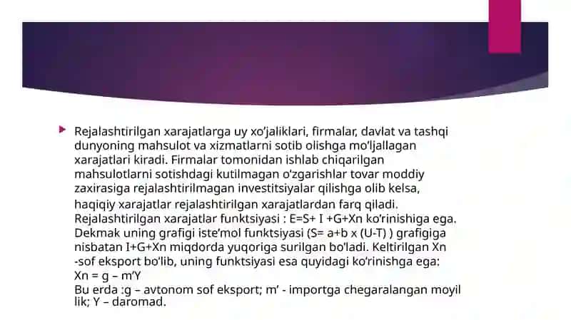 Haqiqiy va rejalashtirilgan xarajatlar 4