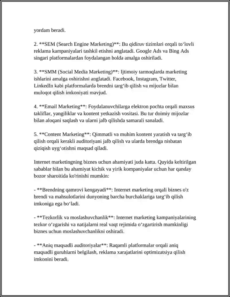 INTERNET MARKETING 4