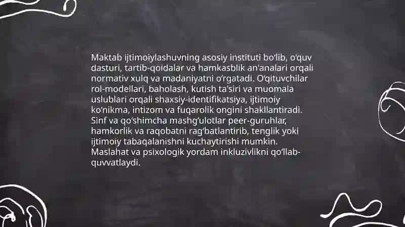 Ijtimoiylashuv omillari va vositalari 4