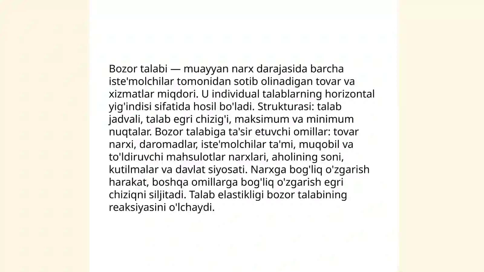 Xususiy talab va bozor talabi 4