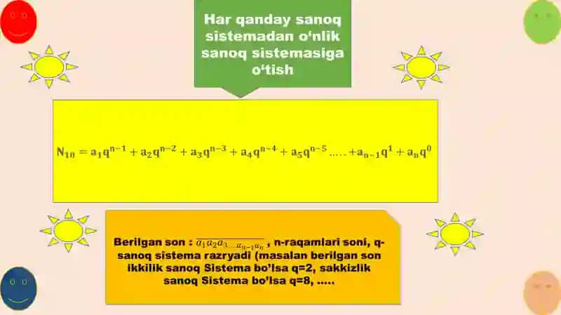 Turli sanoq sistemalarda amallar bajarish 4
