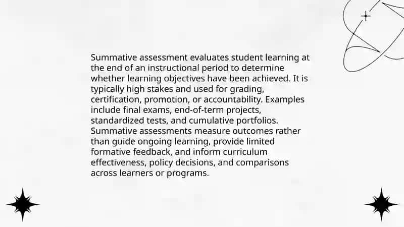 The types of assessment 4