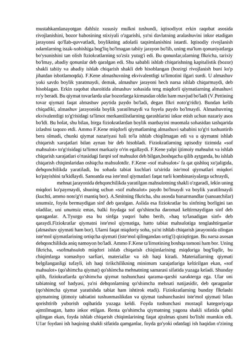 Fiziokratlar Maktabi 4