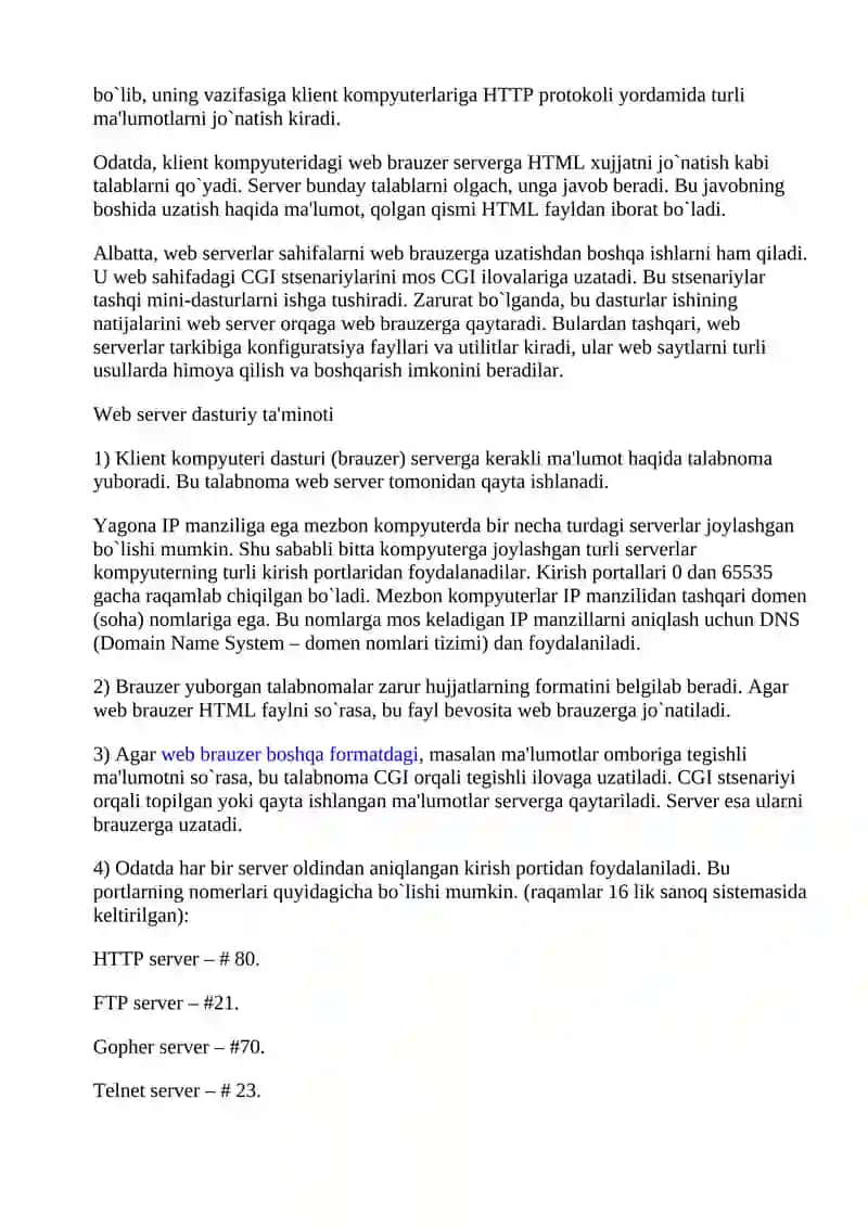Internet xizmatlari. Asosiy tushunchalar 4