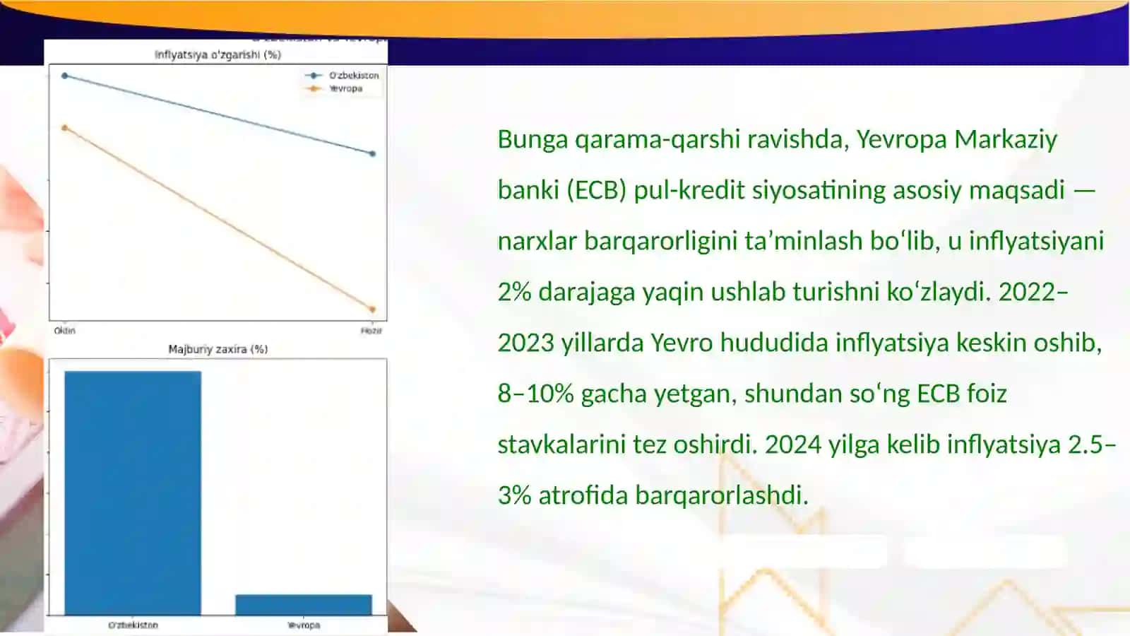 O‘zbekiston Respublikasi Markaziy banki va Yevropa Markaziy banki pul-kredit siyosati instrumentlari 4