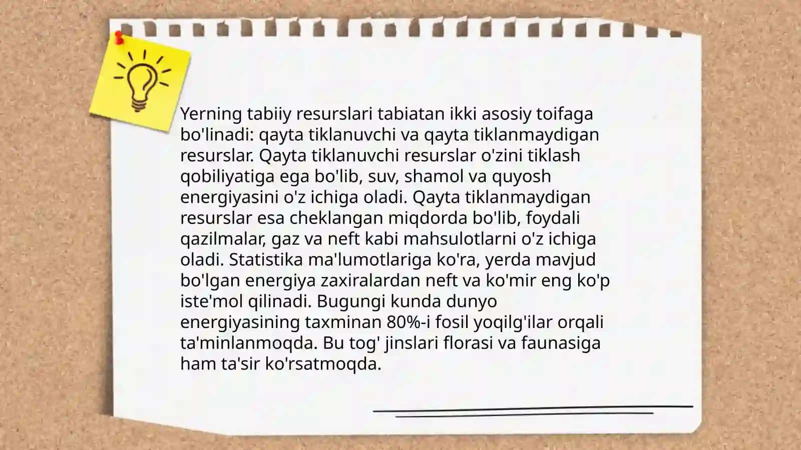 Tabiiy resurslar va ularning klassifikatsiyasi 4