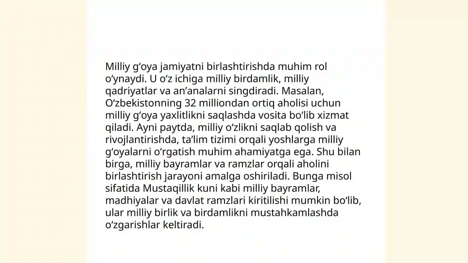 Milliy gʻoyaning oʻrni va ahamiyati 4