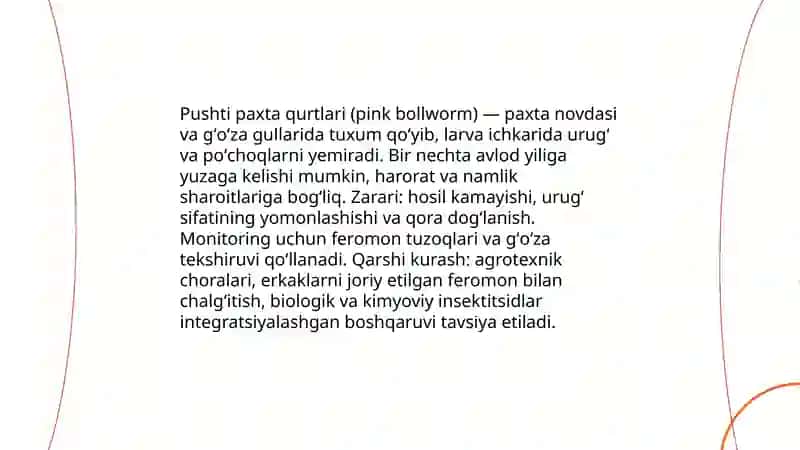 Paxta qurtlari (bollworm, Helicoverpa armigera) 4