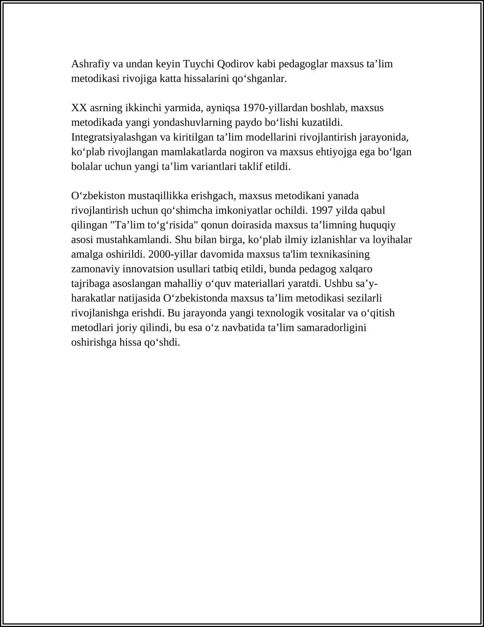 MAXSUS METO‘DIKANING MAQSAD VA VAZIFALARI 4