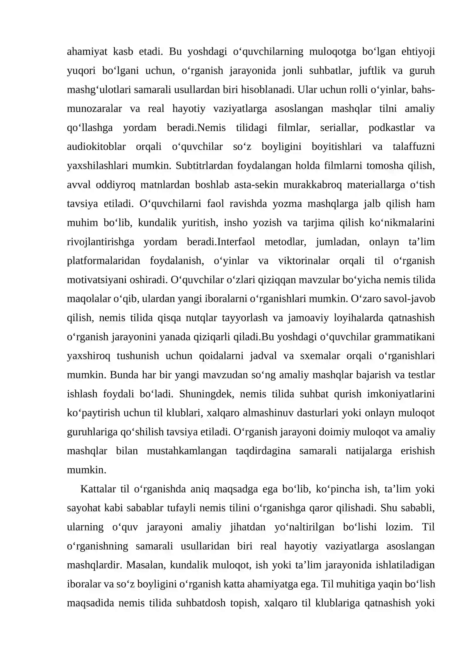 Nemis tilini o’rganishda yosh guruhlariga mos metodikalar 4