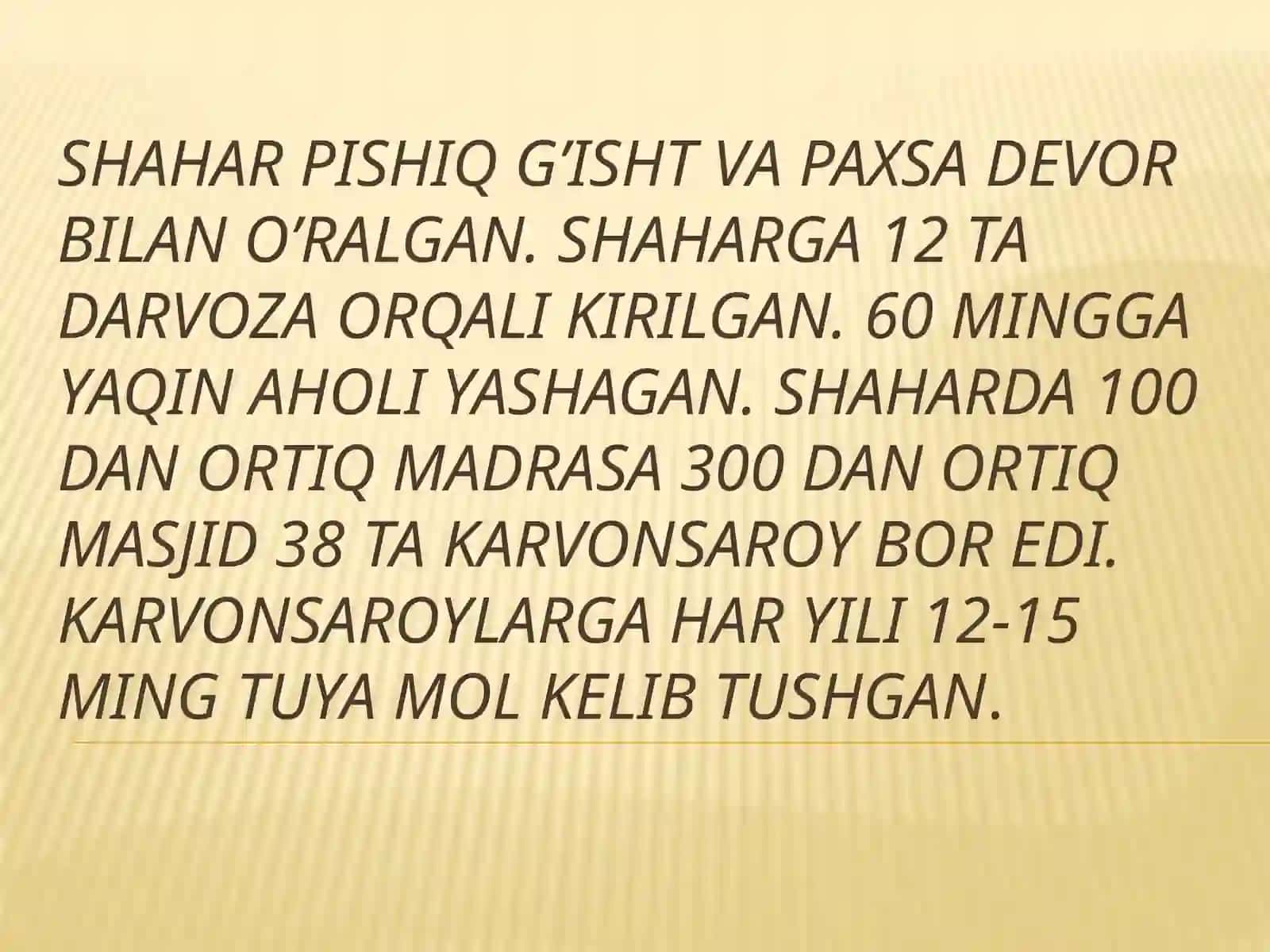 Amirlik shaharlari. Ichki va tashqi savdo 4