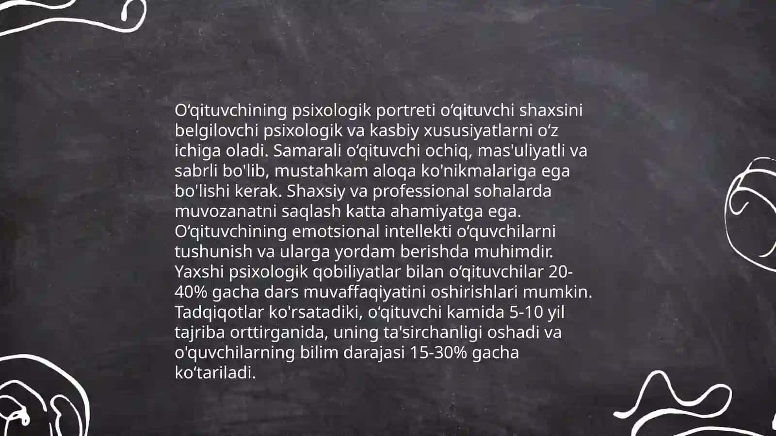 Pedagogik faoliyatining psixologik xususiyatlari 4