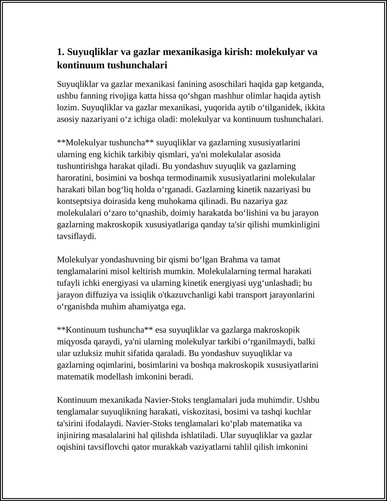 Suyuqlik va Gazlar Mexanikasi 4