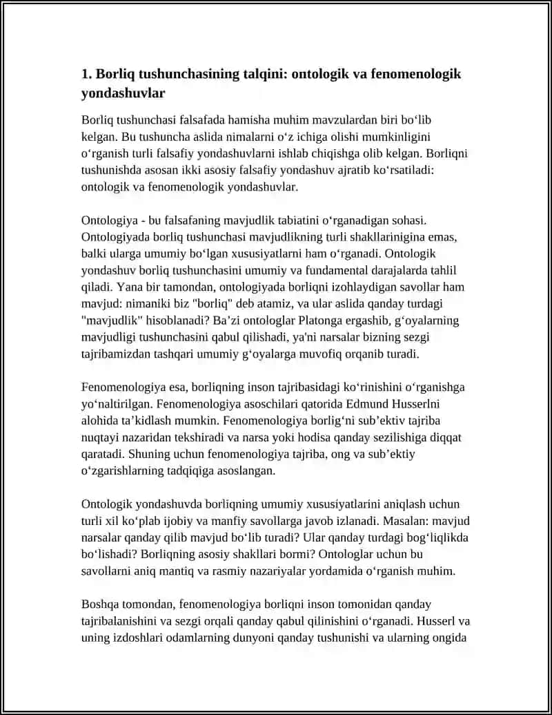 BORLIQ FALSAFASI 4