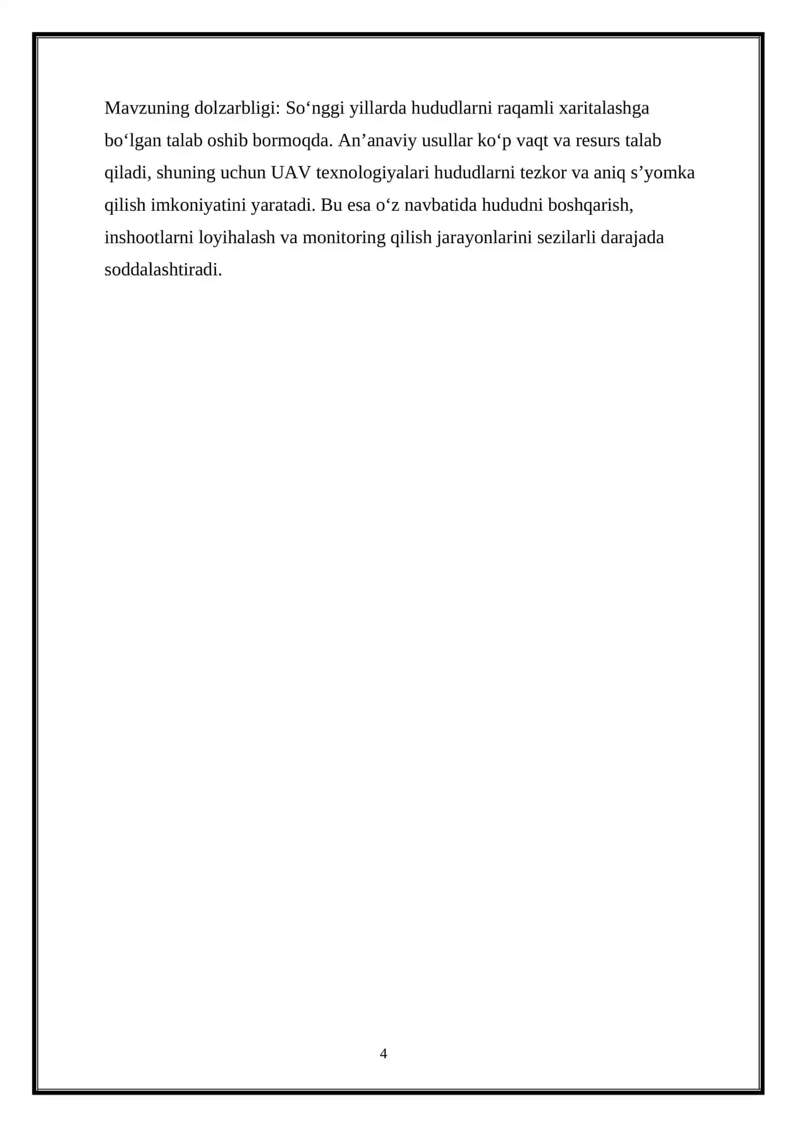 Dron (UAV) tasvirlaridan raqamli xarita tayyorlash 4