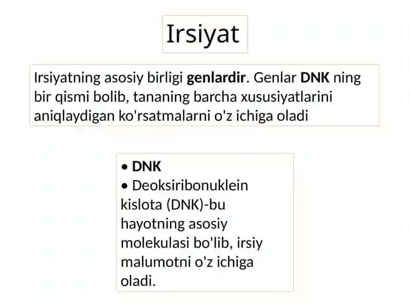 Irsiyat va Irsiy Kasalliklar 4