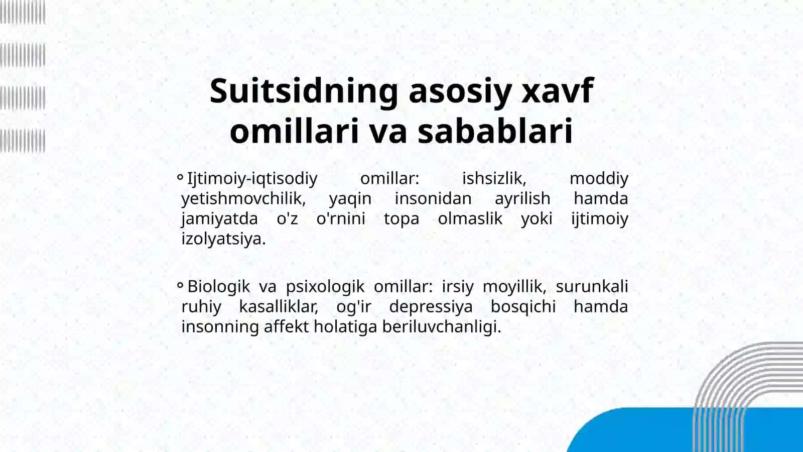 Suitsidologiya: Nazariya, diagnostika va profilaktika 4