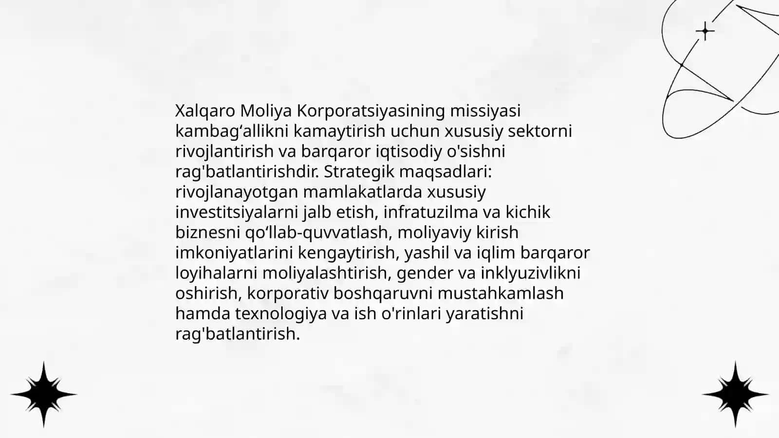 Xalqaro Moliya Korporatsiyasi 4