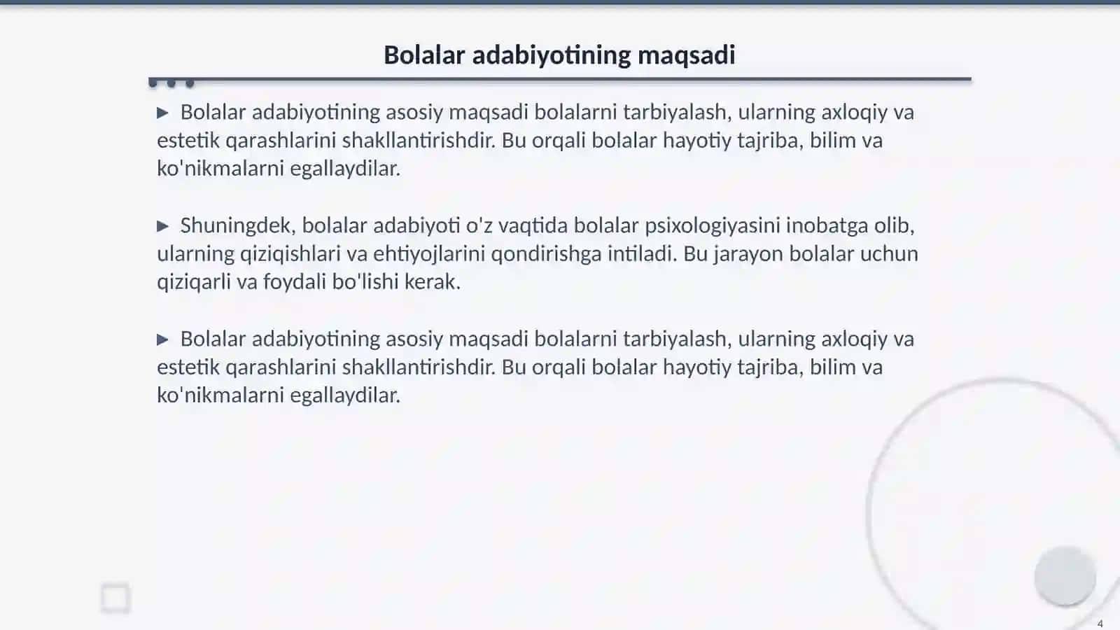 Bolalar Adiblarga Tavsif 4