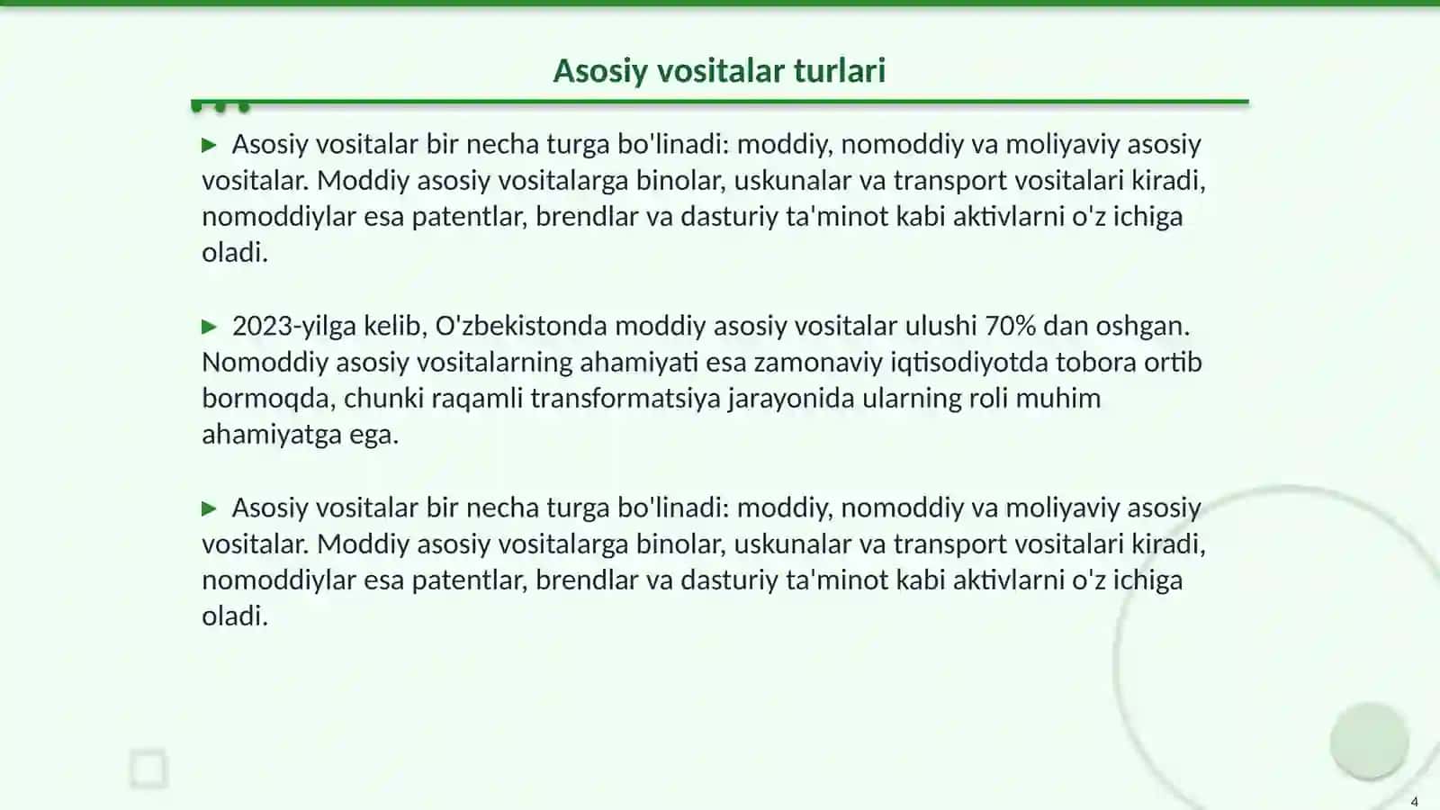 Asosiy vositalar hisobi 4