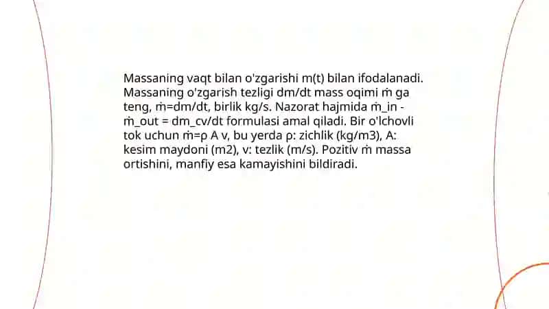 O’zgaruvchan massali jismning harakati 4