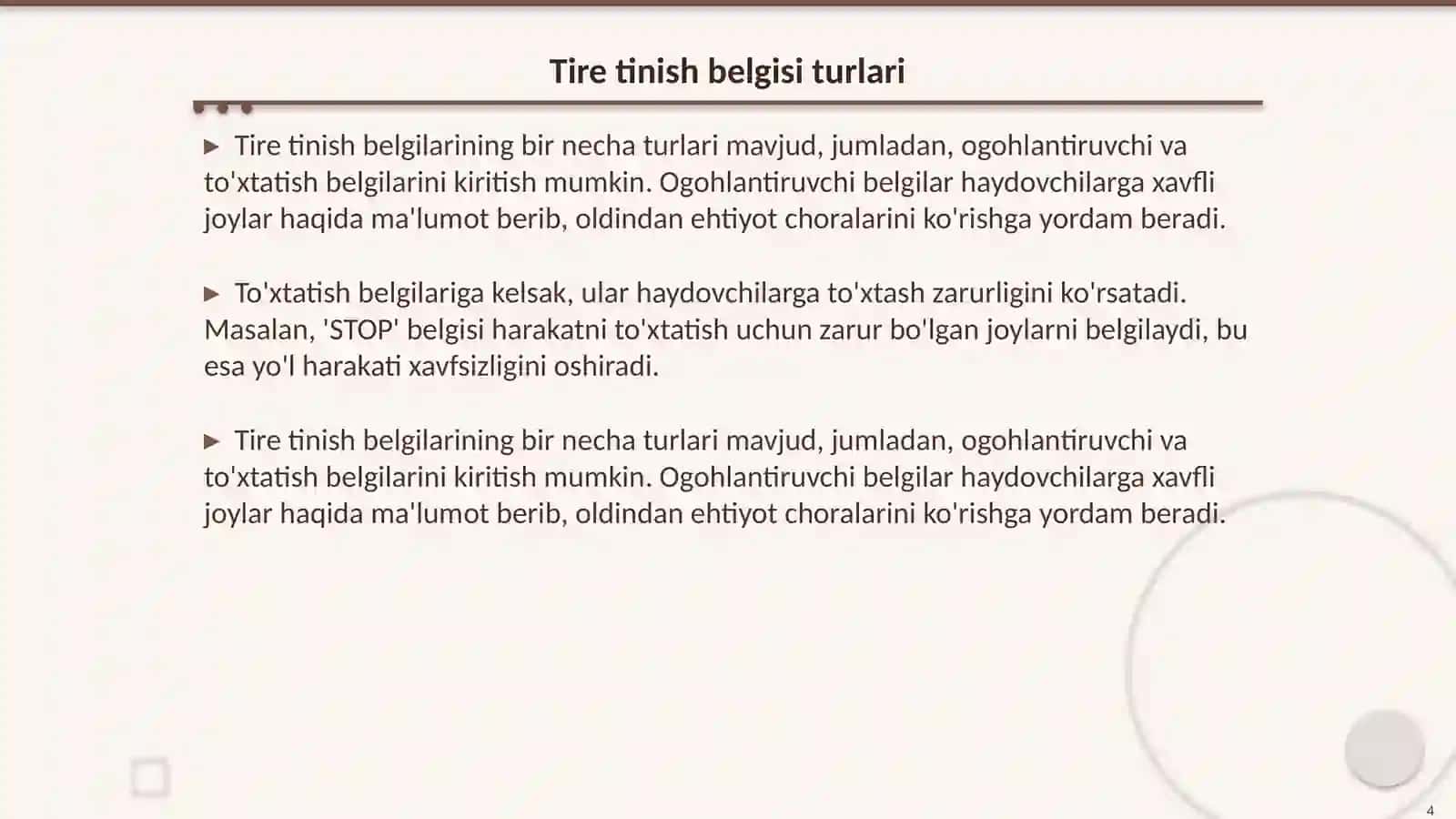 Tire tinish belgisi 4