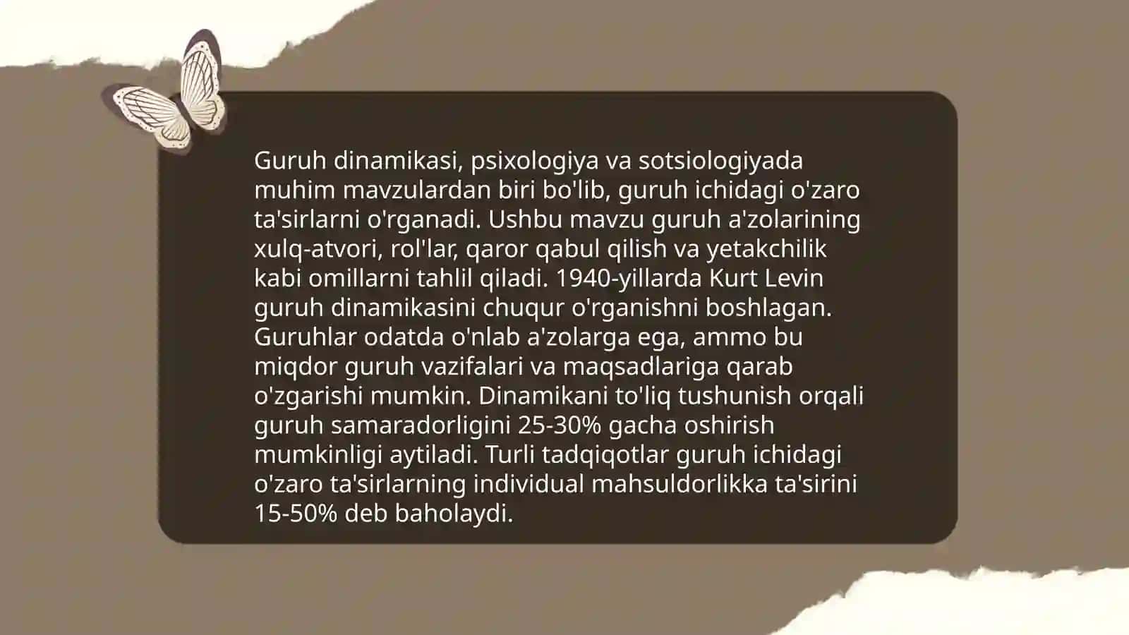 Ijtimoiy o'zaro ta'sirlar 4