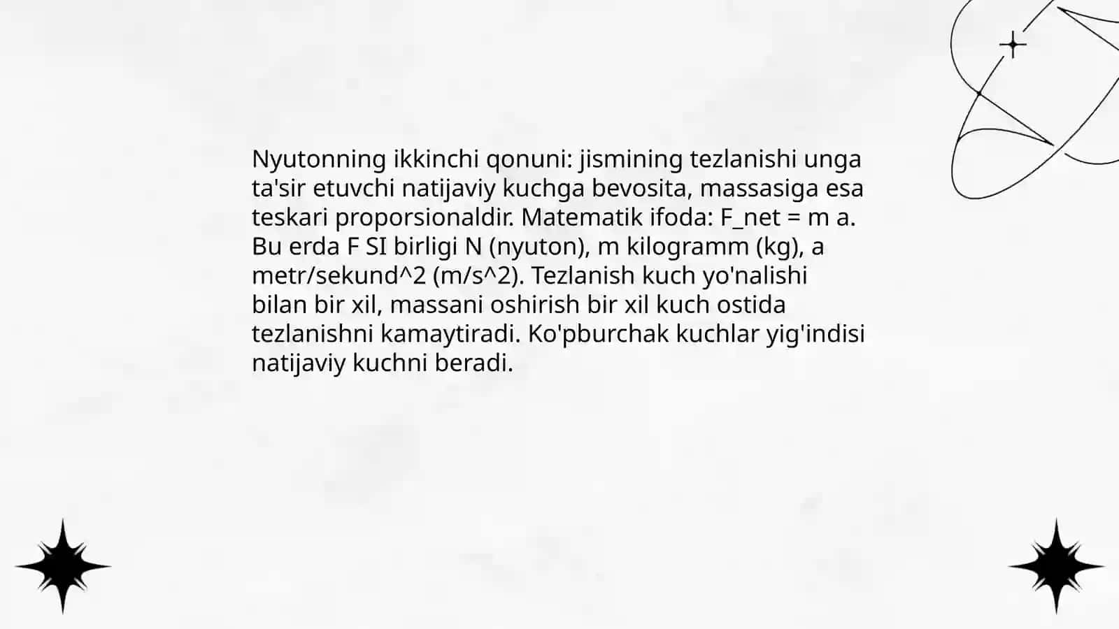 Nyuton qonunlari 4