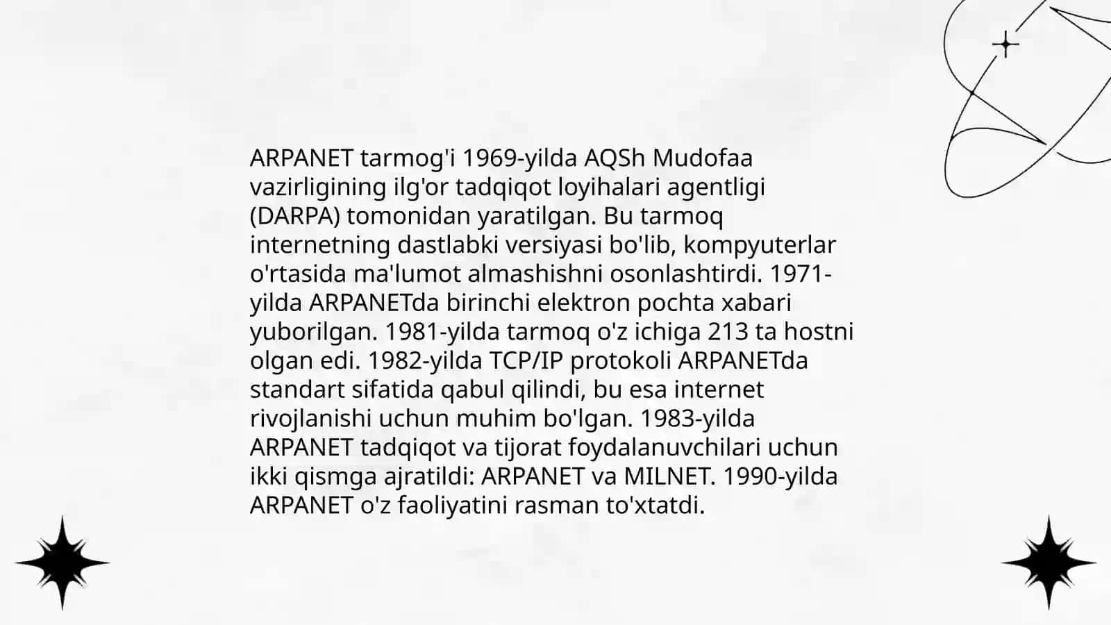 Kompyuter tarmoqlarini rivojlanish evolutsiyasi 4