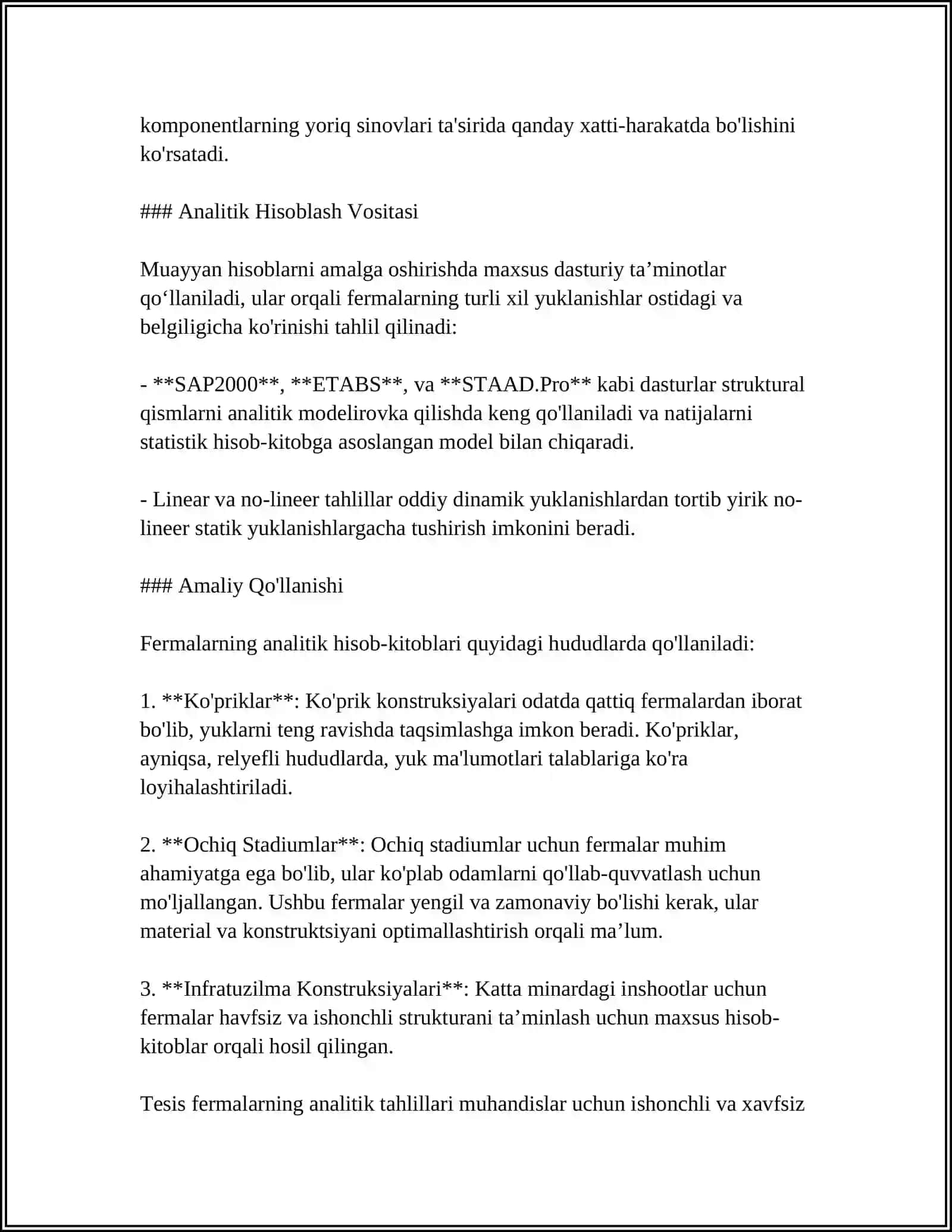 TEKIS FERMALARNI ANALITIK HISOBLASH 4