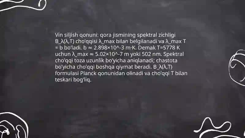 Absolyut qora jism va uning nurlanish qonunlari 4