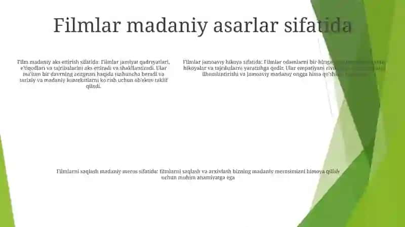 Filmlar Va Ommaviy Madaniyat 4