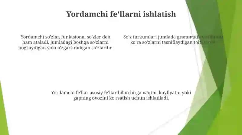 So'z turkumlari yordamchilari 4