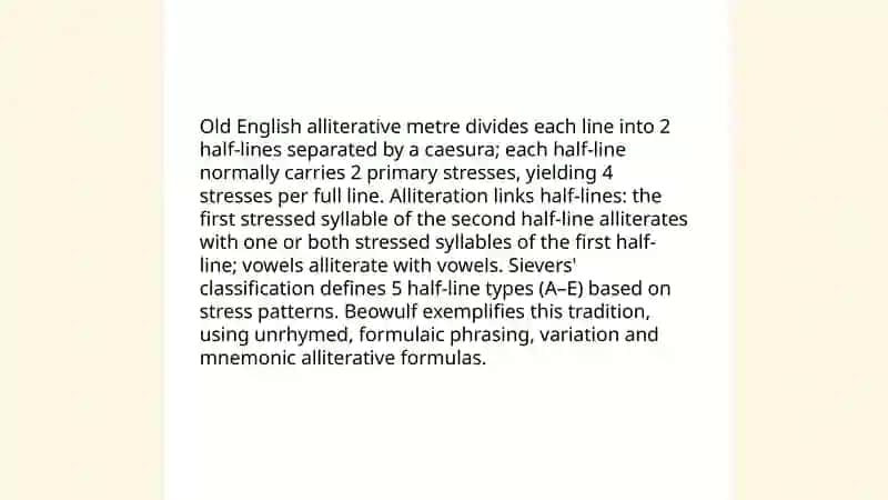 Old English literature and Beowulf 4