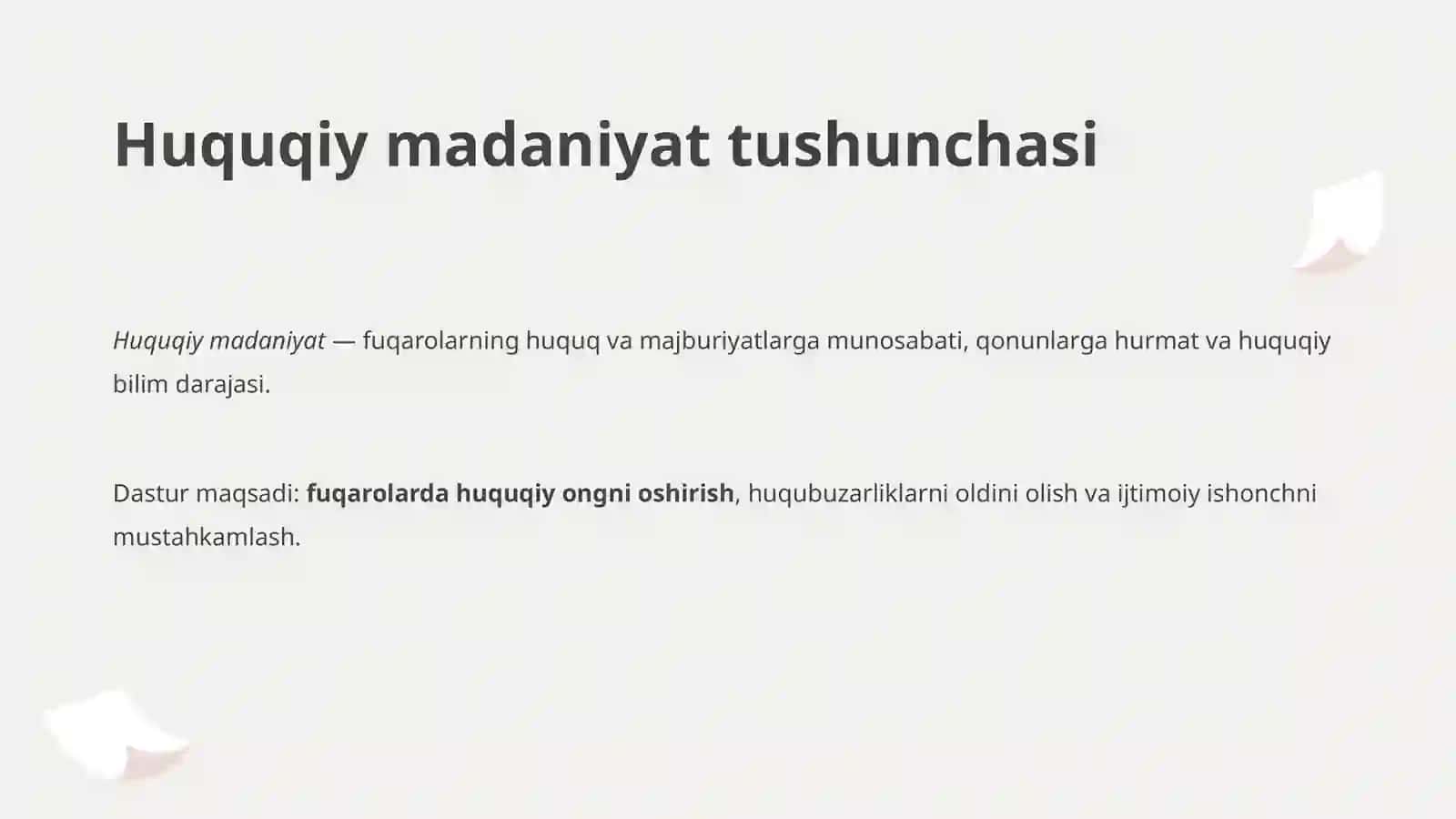 Huquqiy Madaniyat 4