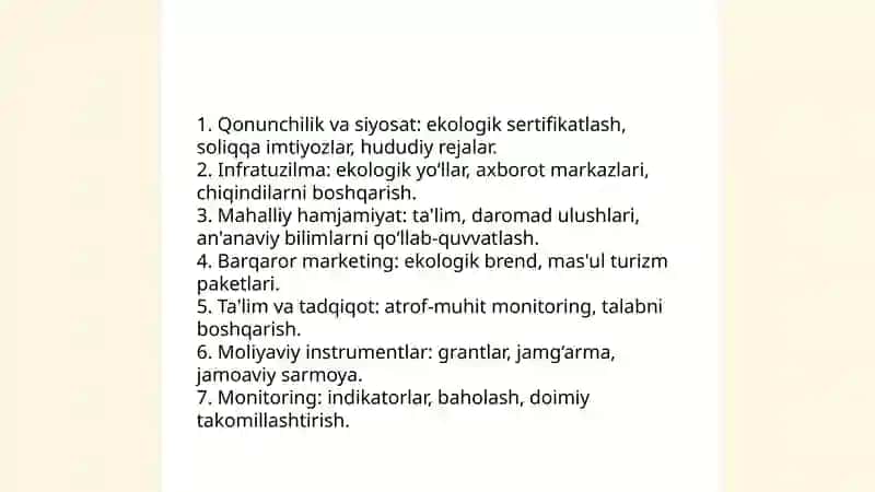 Turizmda barqaror strategiyalar 4