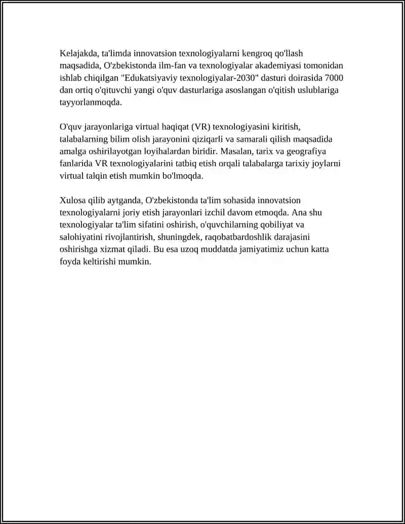 Innovatsion texnologiyalar va ta'lim 4