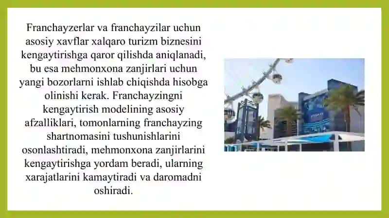 Wyndham kompaniyasining franchayzing modeli 4