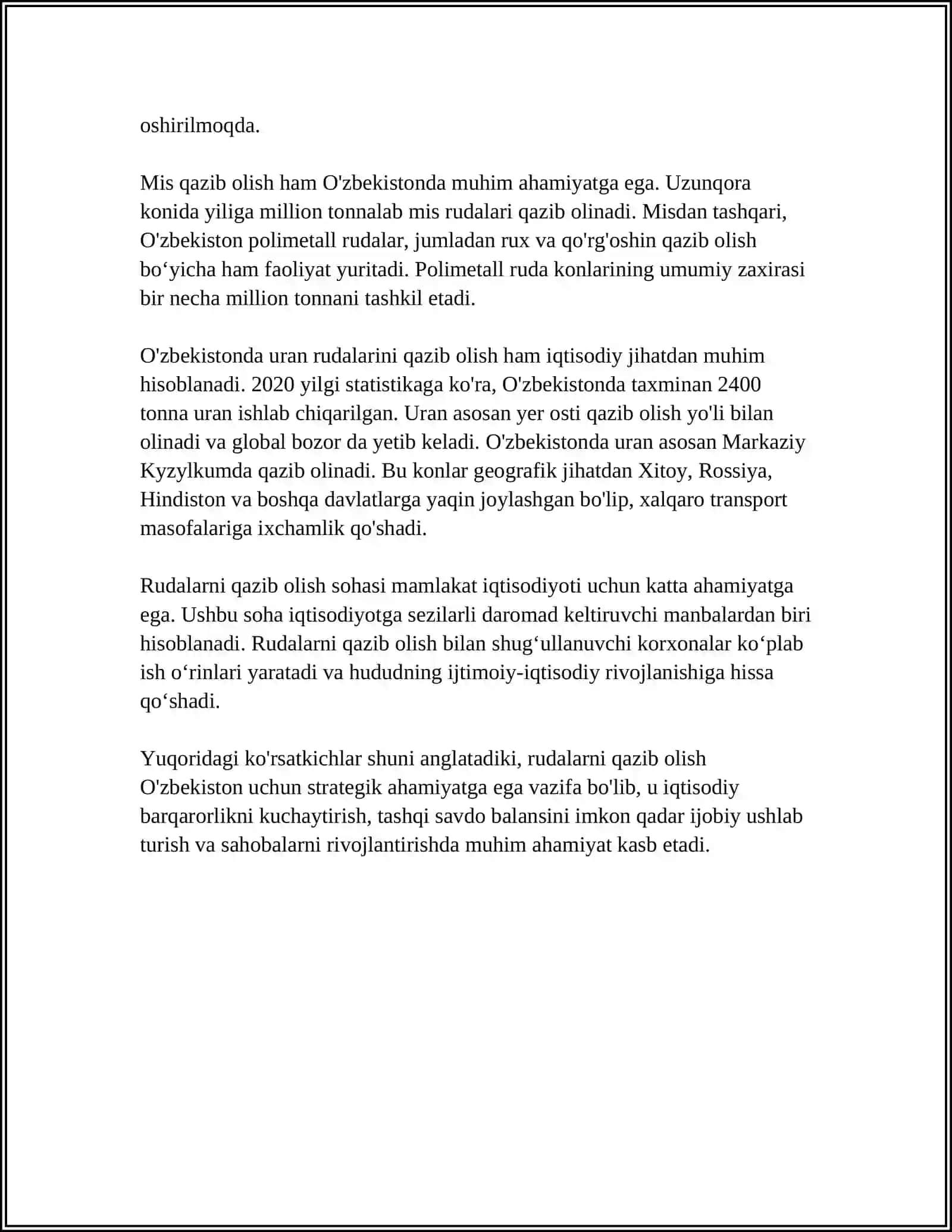 MUSTAQIL ISH Mavzu: RUDALARNI YANCHISH,MAYDALASH 4