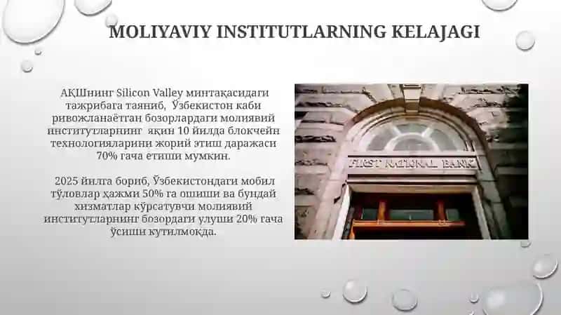 Moliyaviy institutlar haqida tushuncha 4