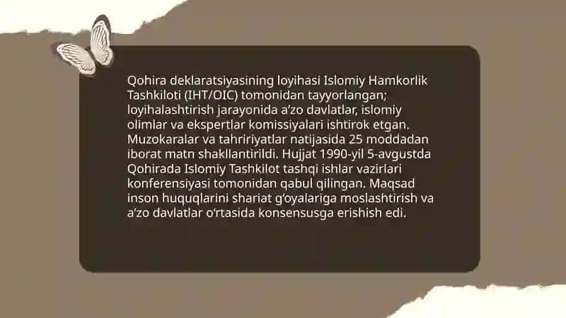 Qohira deklaratsiyasi tarixi va mazmuni 4