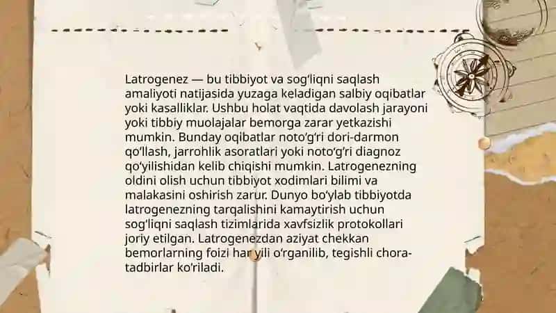 Shifokor xatosi. Latrogenez 4