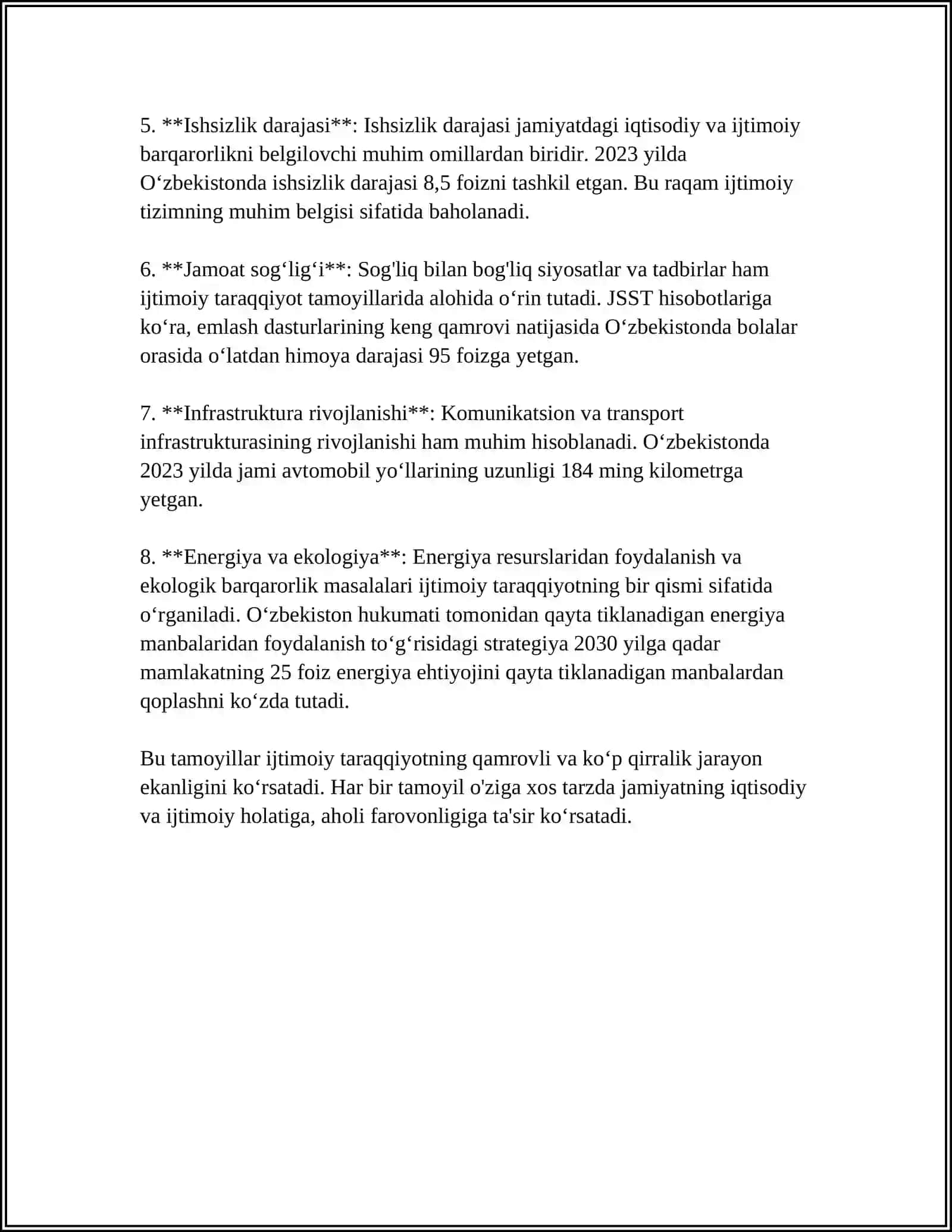 IRSIYAT VA RIVOJLANISH 4