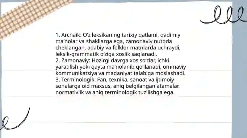 Oʻzbek tili leksikasida oʻz va oʻzlashgan qatlam 4