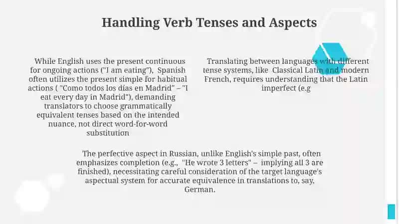 Choosing grammatic equivalency in translation 4