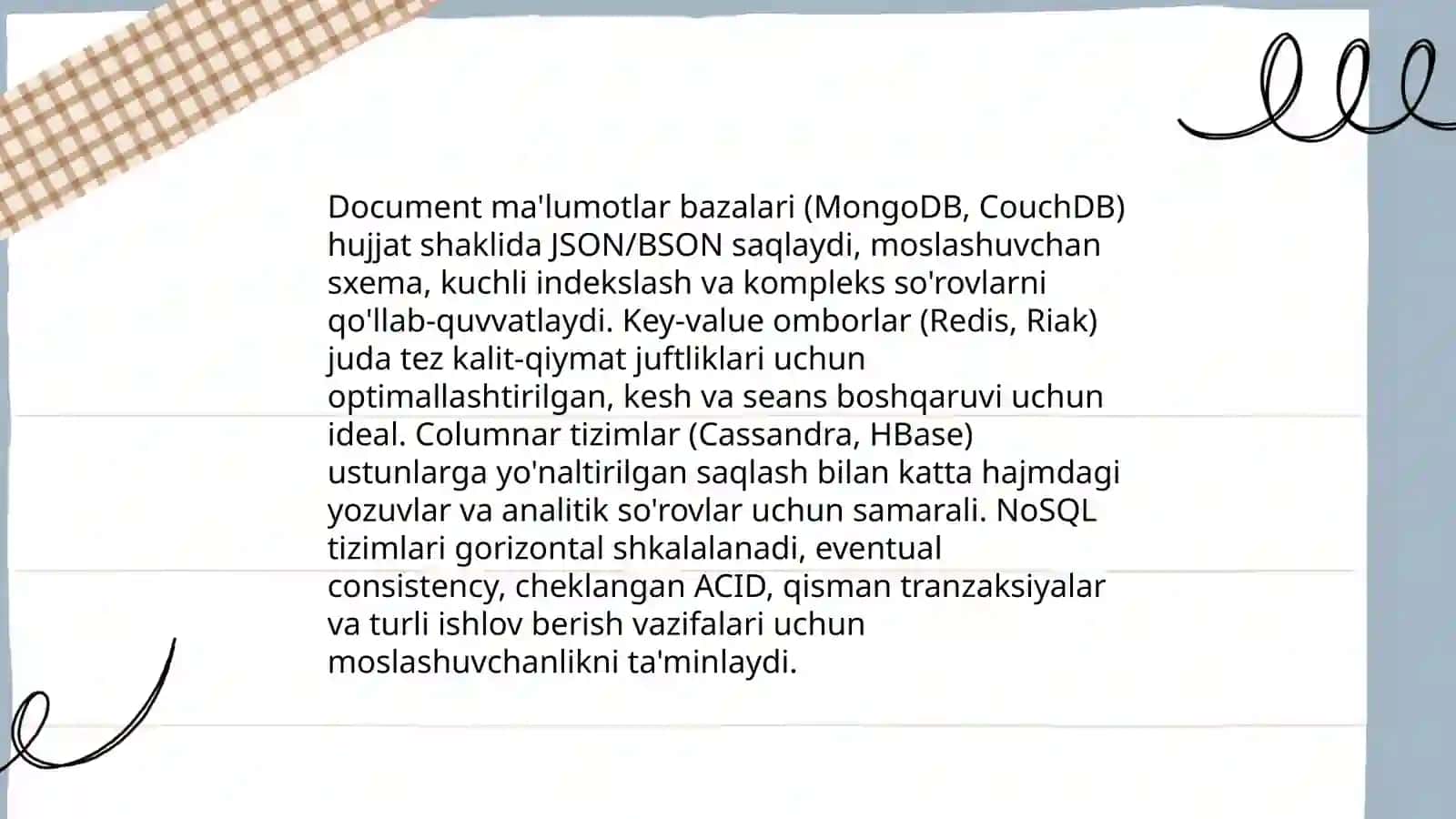 Relatsion ma'lumotlar bazasi tuzilmalari va SQL 4