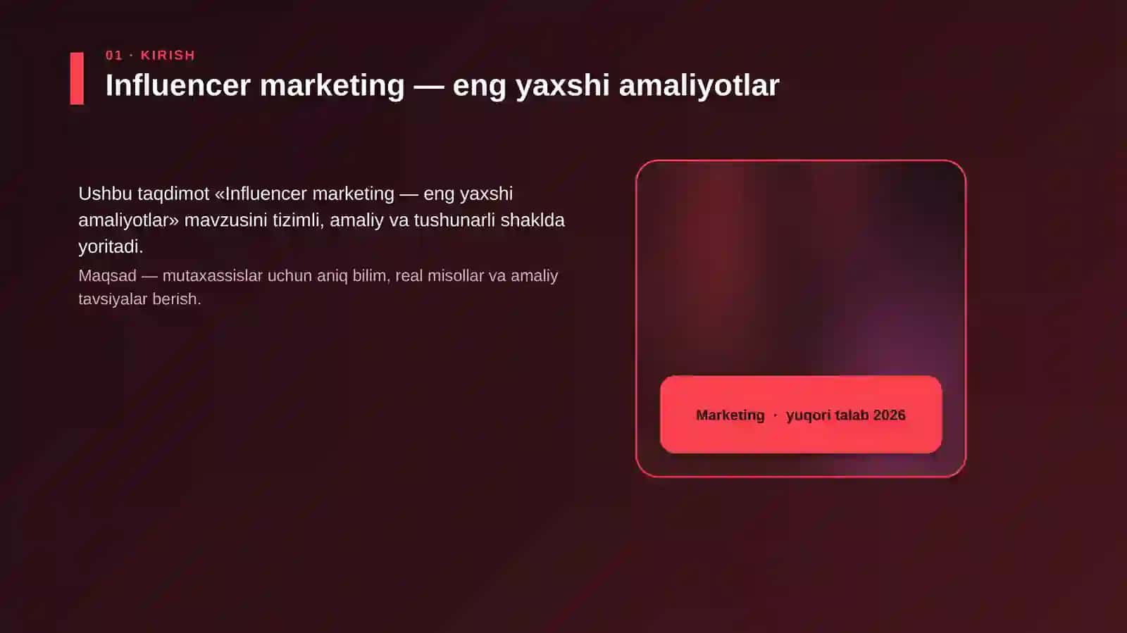 Influencer marketing — eng yaxshi amaliyotlar 4